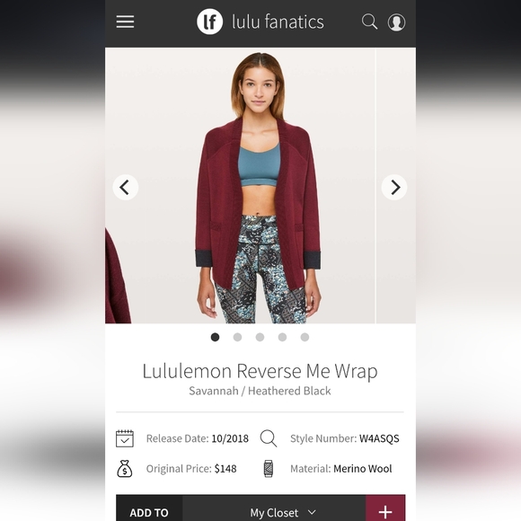 Lululemon Reverse wrap - Picture 5 of 5